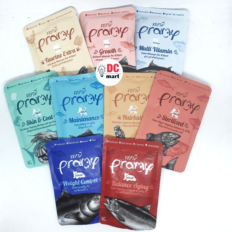 PRAMY CAT POUCH 80 Gram / Makanan Cair Kucing Sachet