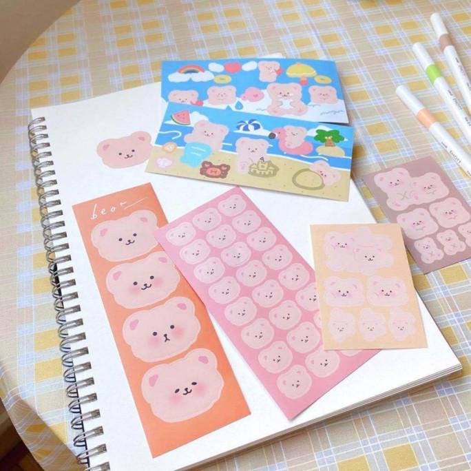 

Sweet Teddy Bear Diary Deco Stickers