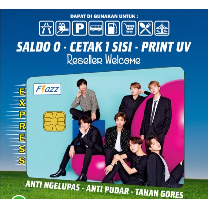 Express dan Murah Custom Flazz Edisi BTS Cetak Satu Sisi