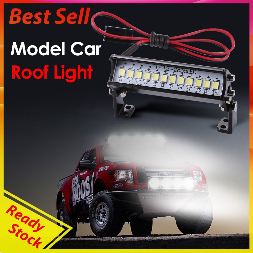 Universal 55mm 12 LED Model Car Roof Light for RC Climbing Car Accessories