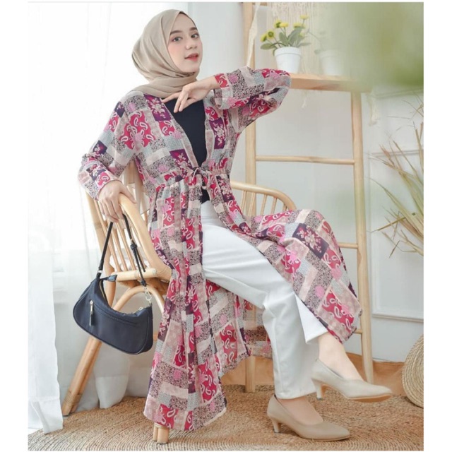 NASYA LONG OUTER PUSATGROSIR_SOLO / OUTER MOTIF ETHNIC/ LONG OUTER KEKINIAN