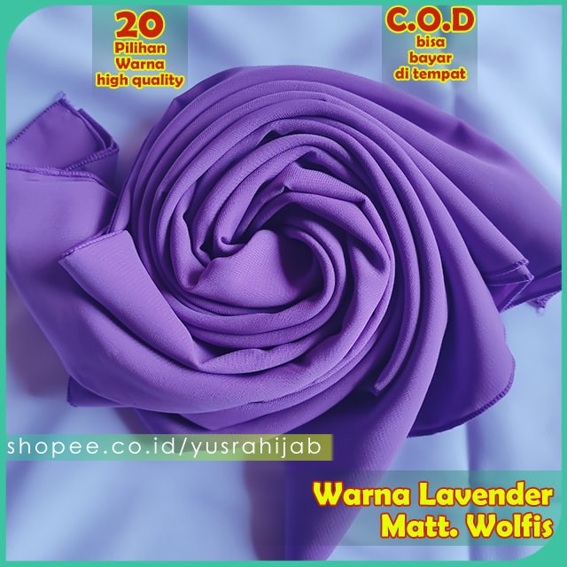 PROMO !!! Hijab Jilbab Instan Kerudung Polos Bergo Syria Basic Zaida Instant Murah Terbaru CVH-Lavender