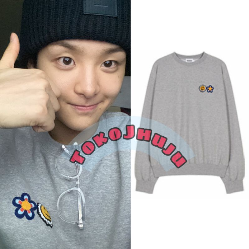 Basic Sweater Treasure Jihoon style MRCH Dobel Logo kecil Print DTF