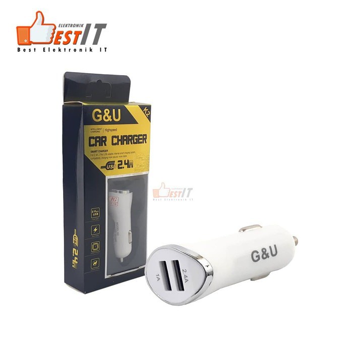 CAR Charger USB 2.4A Mobil Car Charger 2.4A Dual Port USB G&amp;U