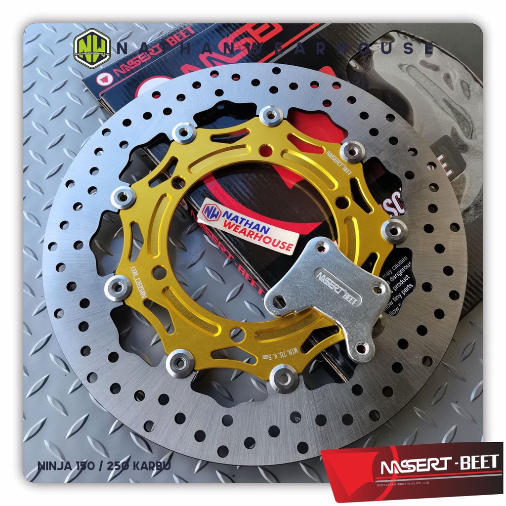 Discbrake Piringan Cakram Depan Ninja 150 150RR 250 Old 2013 CNC Floating 320mm Nassert Beet NB-08