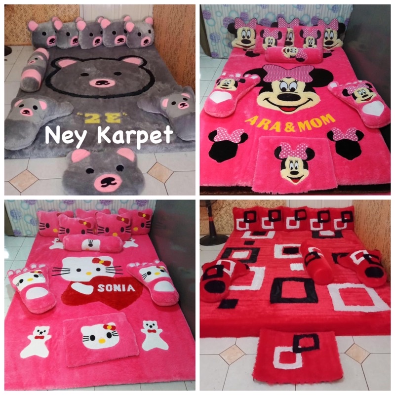 TERMURAH !!! Karpet Karakter Bulu Rasfur Full Set Tebal busa inoac 5 cm / Kasur Busa Inoac Bulu Rasfur Murah / Kasur Karpet Murah / Kasur Santai Bulu Rasfur Murah Tebal Busa 5 cm / Kasur Bulu / Karpet Bulu Tebal Murah Dan Ekonomis