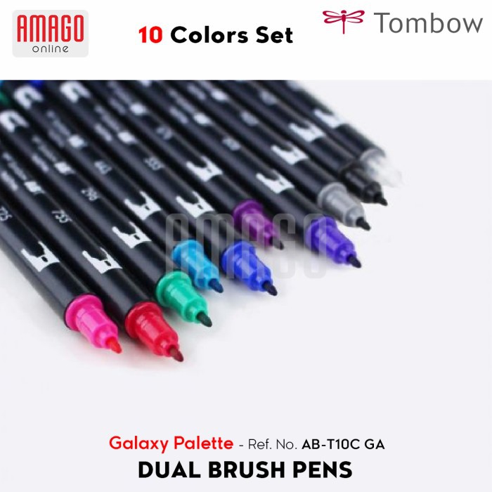 TOMBOW Dual Brush Pens - GALAXY Palette of 10 colors - AB-T10C GA