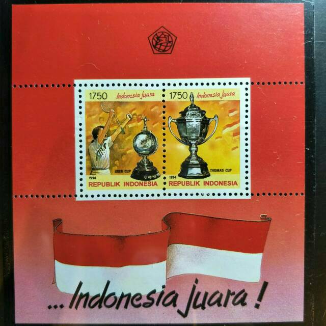

Perangko Indonesia Juara Uber & Thomas Cup - 1994 - Prangko Indonesia