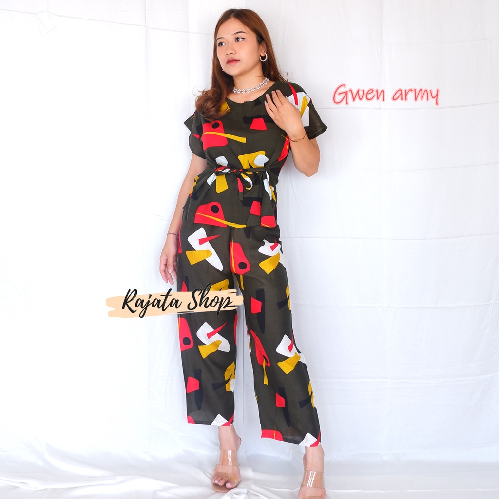 DASTER SETELAN BABYDOLL-BD GWEN ARMY