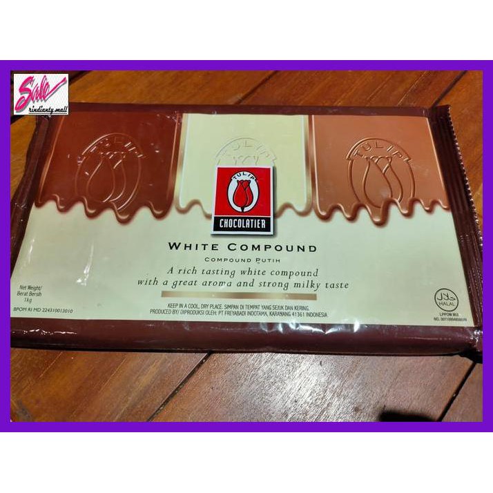 

SAKMACOKLAT- COKLAT PUTIH BATANG TULIP WHITE CHOCOLATE COMPOUND 1 KG -MAKANAN-MINUMAN.