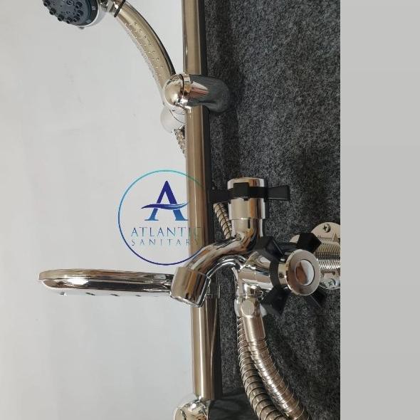 ➮ Paket tiang+shower+kran cabang/paket hand shower tiang+ kran cabang ➹