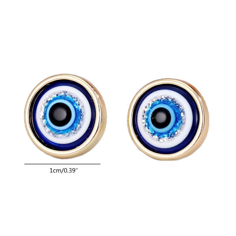 SIY  Evil Eye Stud Earrings Shining Turkish Eye Earrings Good Luck Eye Amulet Earring