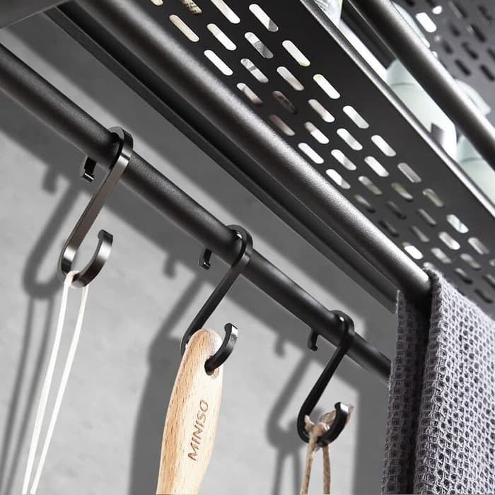 Micoe Rak Kamar Mandi Rak Handuk Rak Dinding Stainless Steel 2 Tingkat