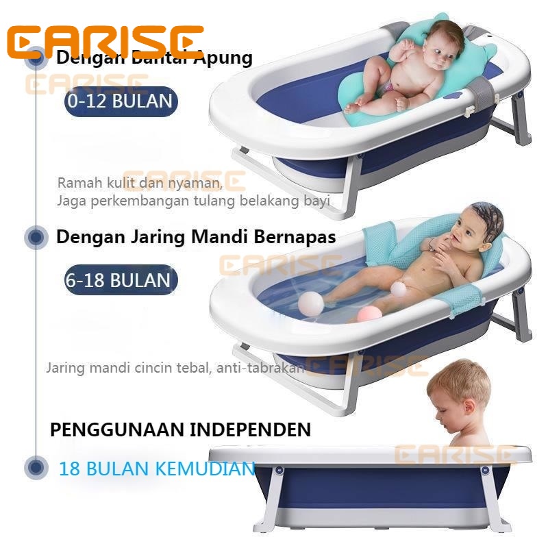 (PAKET KOMBINASI)FOLDABLE BABY BATH TUB | BAK MANDI LIPAT | TEMPAT MANDI BAYI