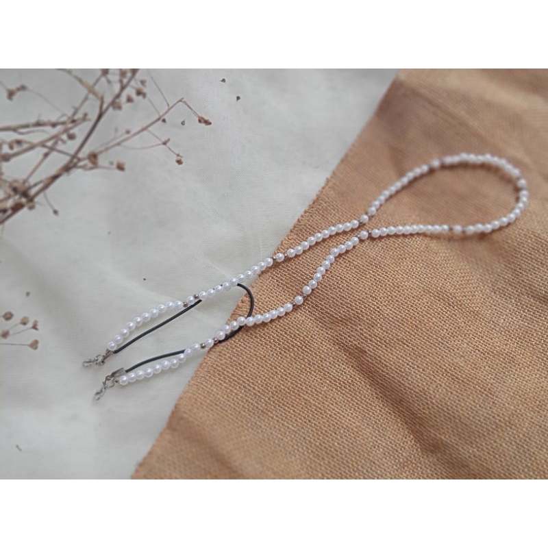 Strap masker - strap mask - strap mask 2in1- kalung masker, rantai, konektor, hijab,batu kerikil