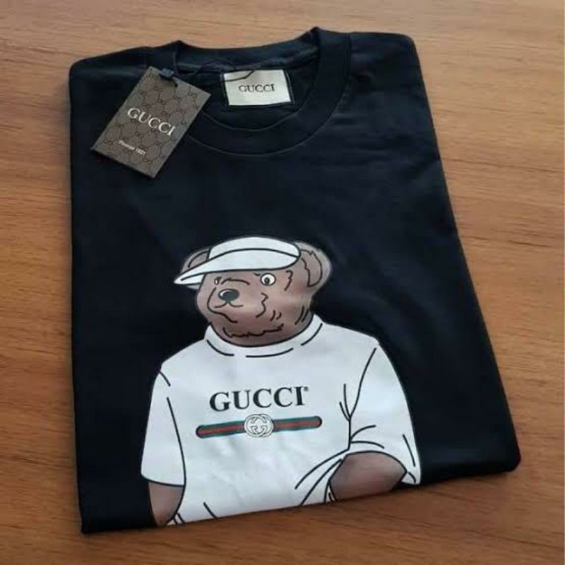 BAJU KAOS TSHIRT PRIA WANITA GUCCI BEAR FASHION BRANDED