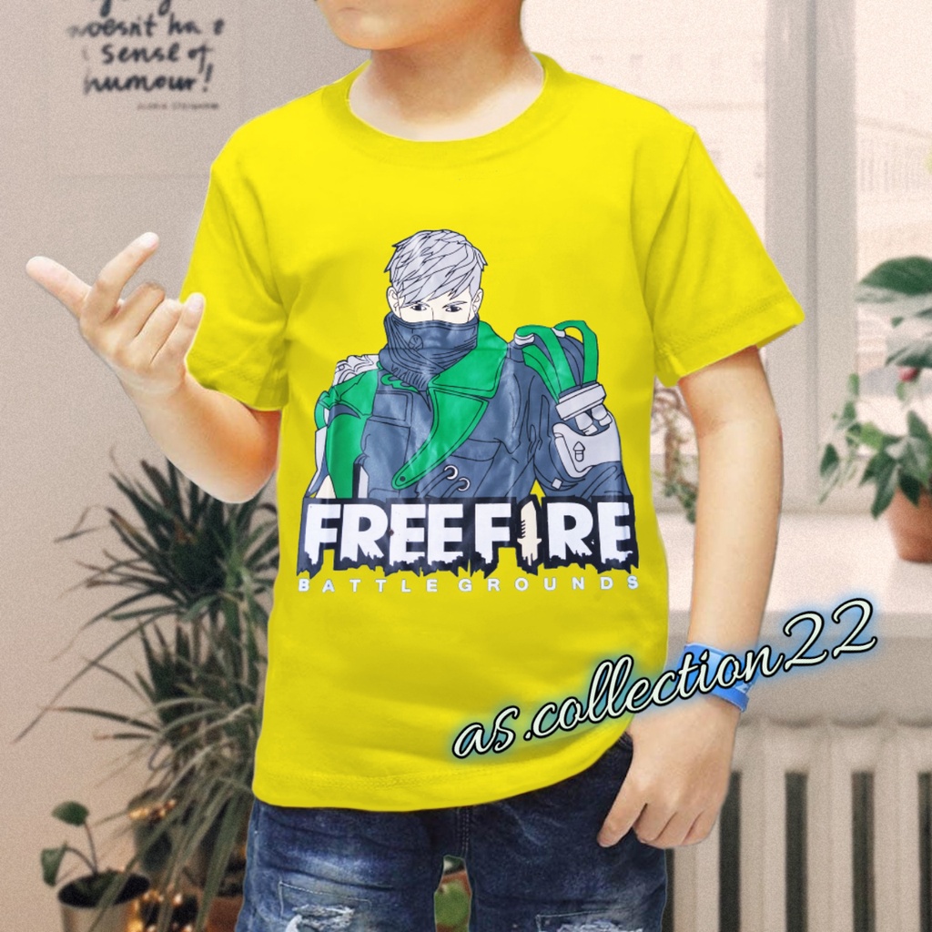 KAOS Anak Karakter FREE FIRE Atasan 1-10 Tahun