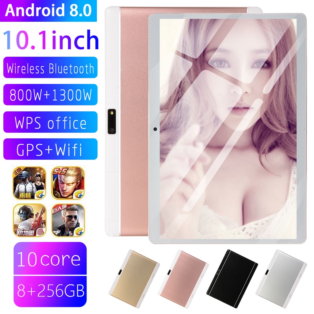 2023 Tablet Asli Baru Tablet HD10 Tab 10.1inch 8GB + 256GB Jaringan Sepuluh-inti 5G Baru Tablet WiFi Kartu Ganda