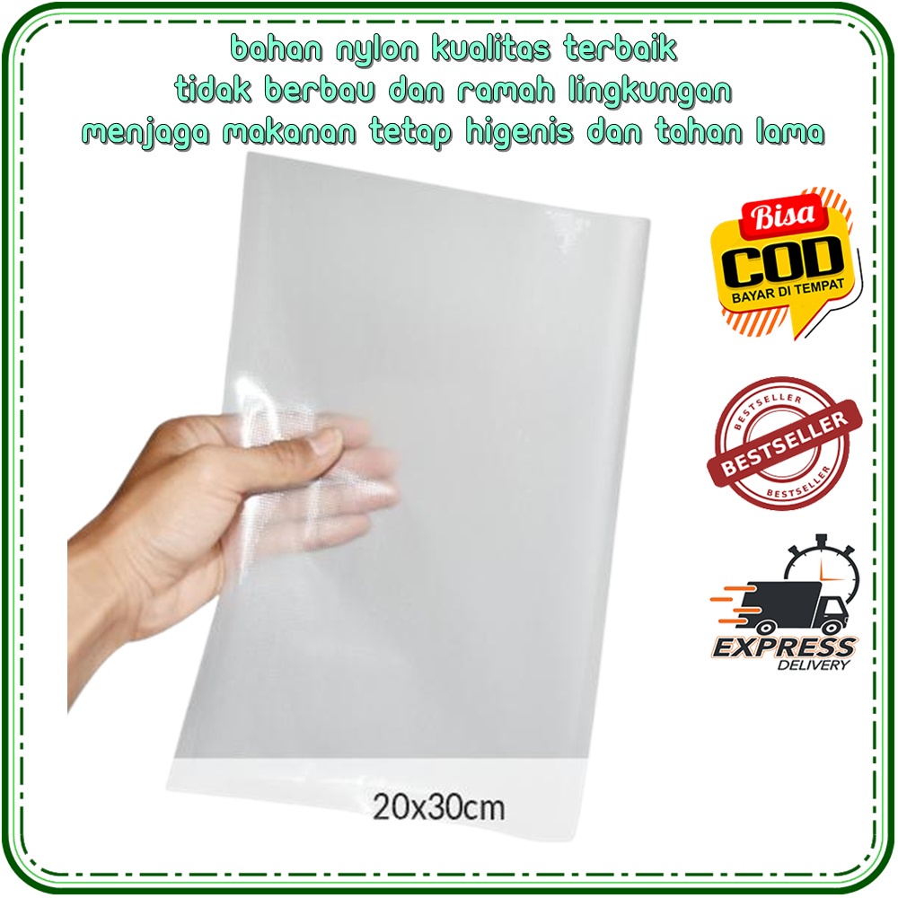 

ISI 2 Plastik Vacuum EMBOSSED 20X30 / Vacum Plastik 20 X 30 / Plastik Vakum Makanan - EMBOSSED