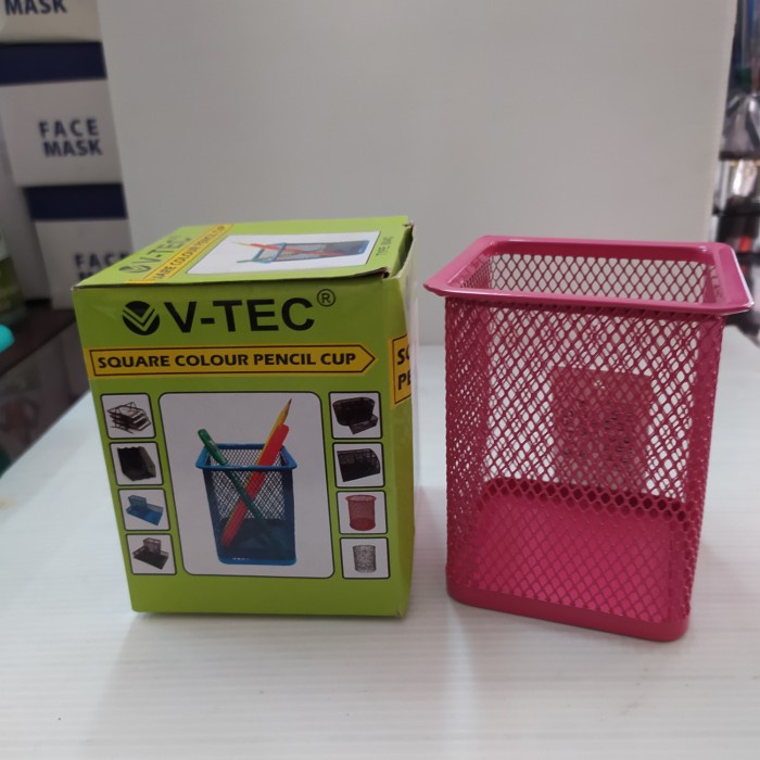 

Nikmati Square Dan Round Pensil Cup Jaring Besi V - Tec 804/C(Tpt Pensil Meja Murah
