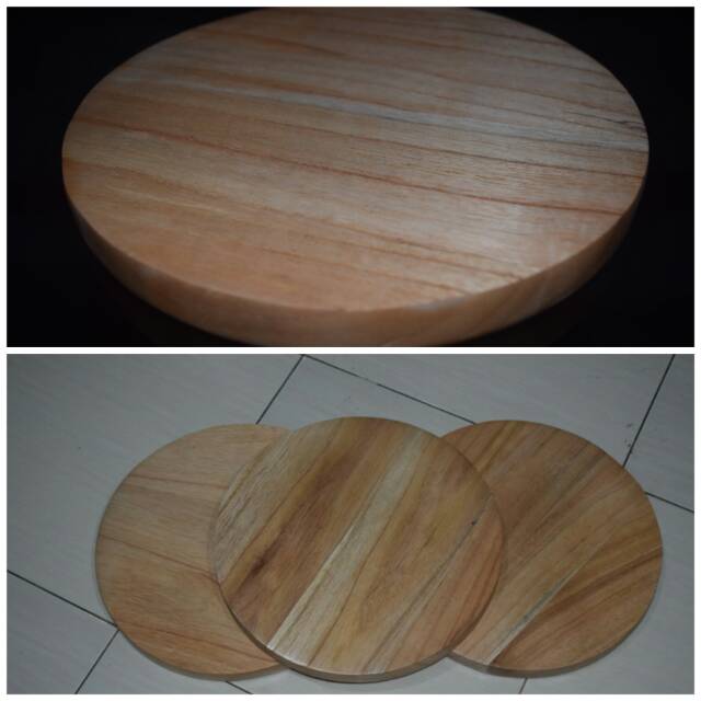Talenan Kayu 30cm Bulat Mahoni / Wooden Cutting Board Bulat 30cm Mahoni