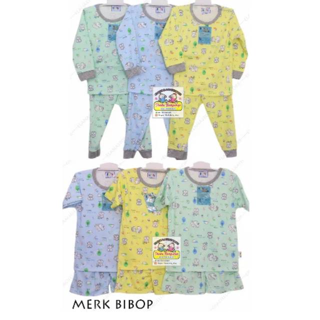 Setelan Bibop Panjang dan Pendek SNI / Baju Bayi Bibop
