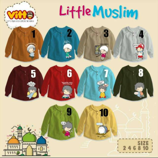 Kaos Anak Little Muslim Vitto
