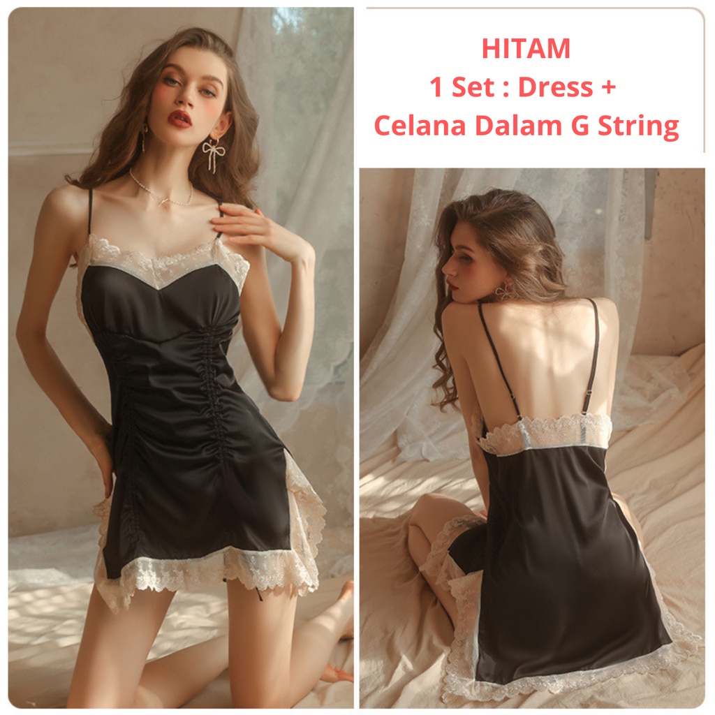 Lingerie Sexy Baju Tidur Lace Sexy Gaun Malam Sexy Free Celana Dalam G String 902