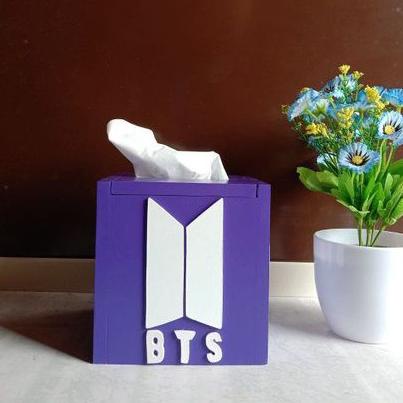 kotak tisu BTS warna Ungu , army, K POP