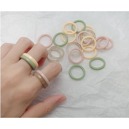 TSA88- cincin wanita model cantik cincin unik akrilik