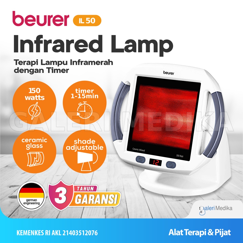 Beurer Lampu Inframerah IL 50 / IL50 / IL-50 - Lampu Pemanas / Lampu Terapi