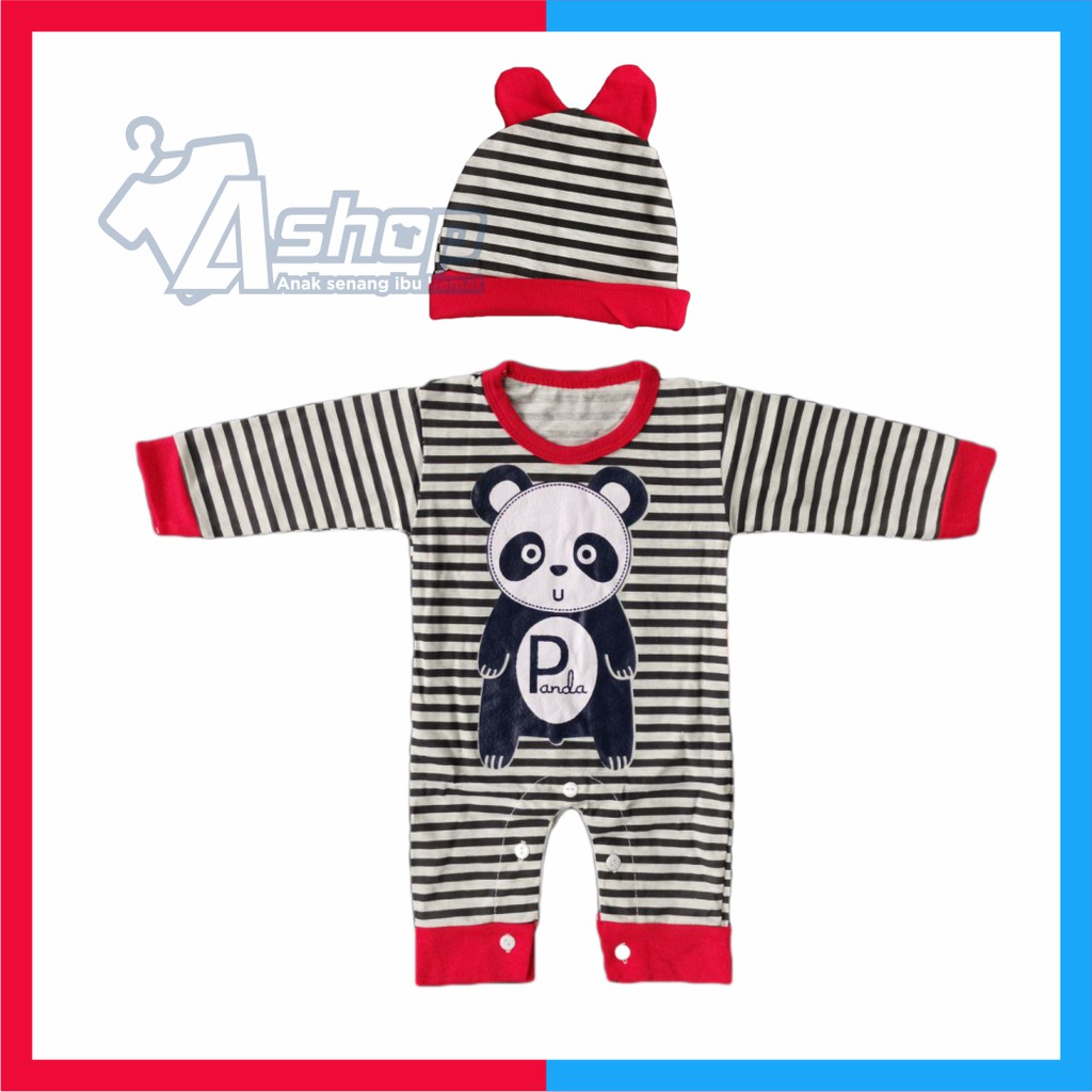 Jumper Bayi Jumpsuit Motif Panda