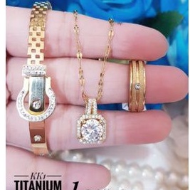 Titanium set perhiasan wanita s199