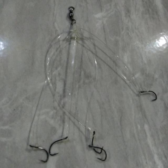 Rangkaian Pancing Ombyok Senar putih