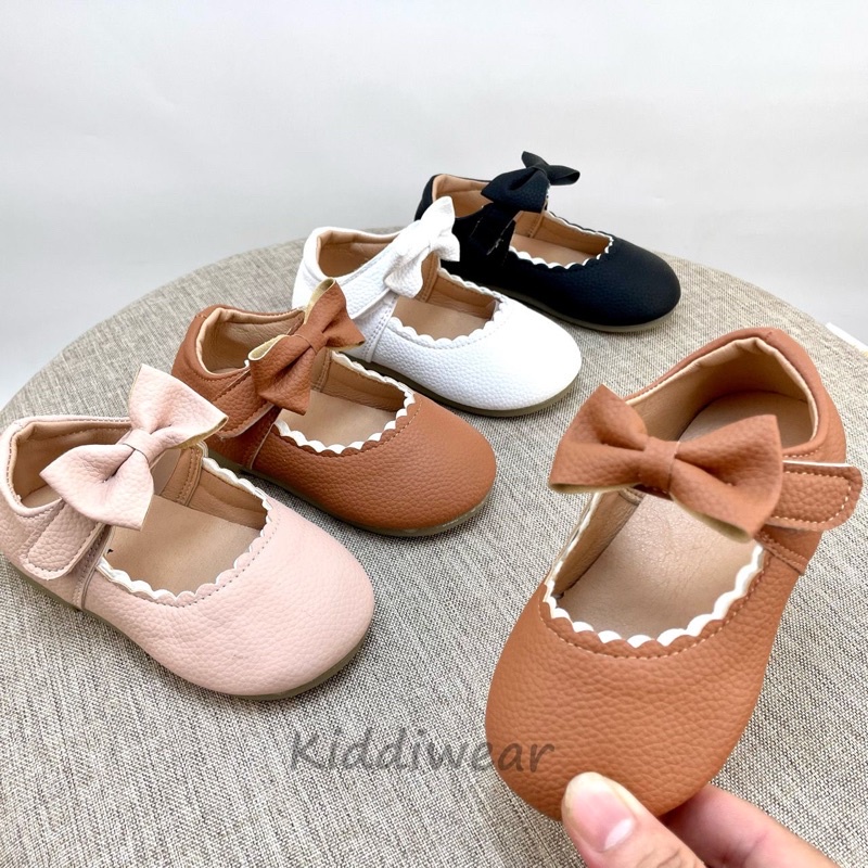 (Kiddiwear) Sepatu Sandal Flat Anak / Sepatu Sandal Selop Anak Cewe  Casual  Import Usia 1-5 Tahun MBK100