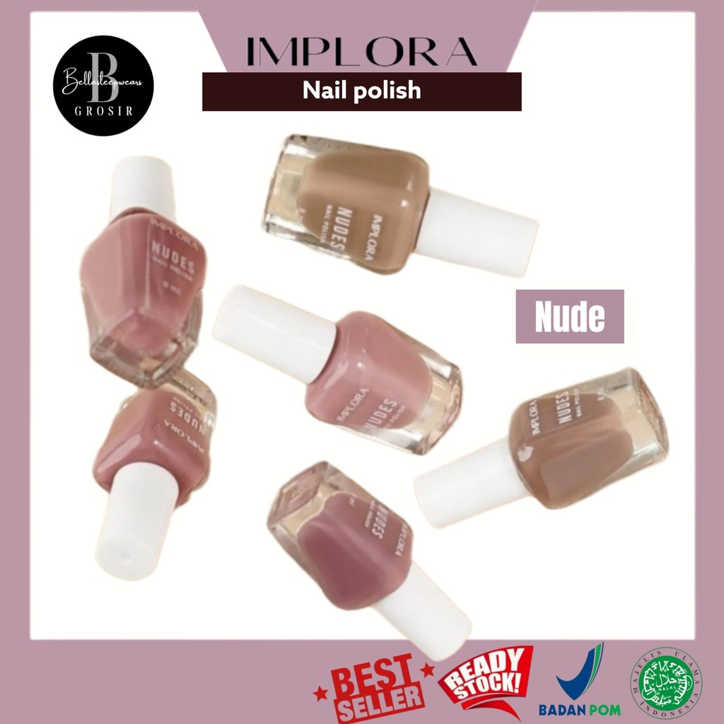 IMPLORA NAIL POLISH NUDE | KUTEK CAT PEWARNA KUKU CANTIK BPOM - CLEAR RED NUDE WONDER