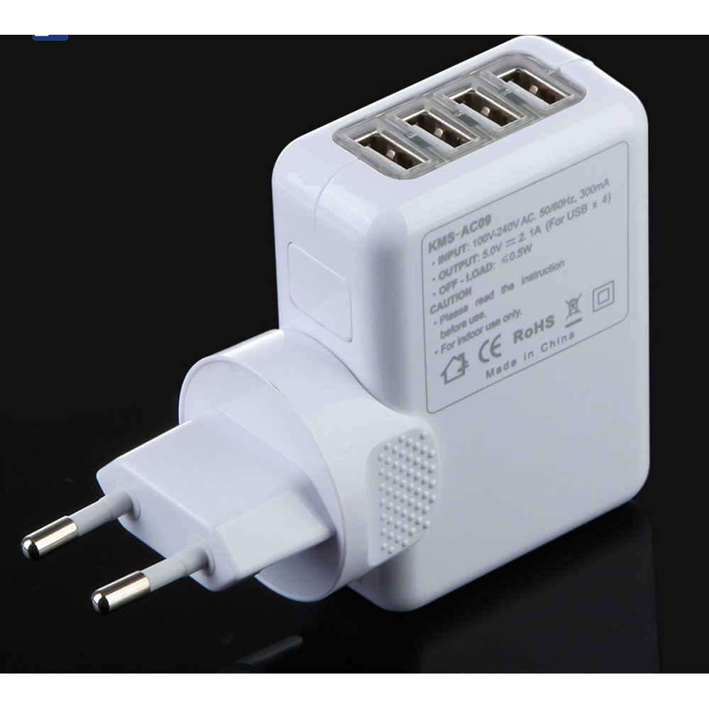 Travel charger 4,1 Ampere 4usb