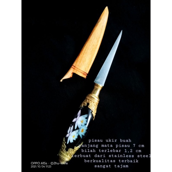 pisau ukir buah motif Bali