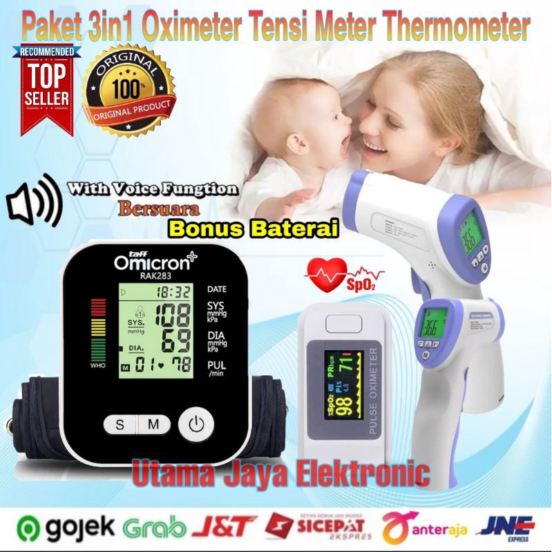 Paket Oximeter Tensi Meter Thermometer