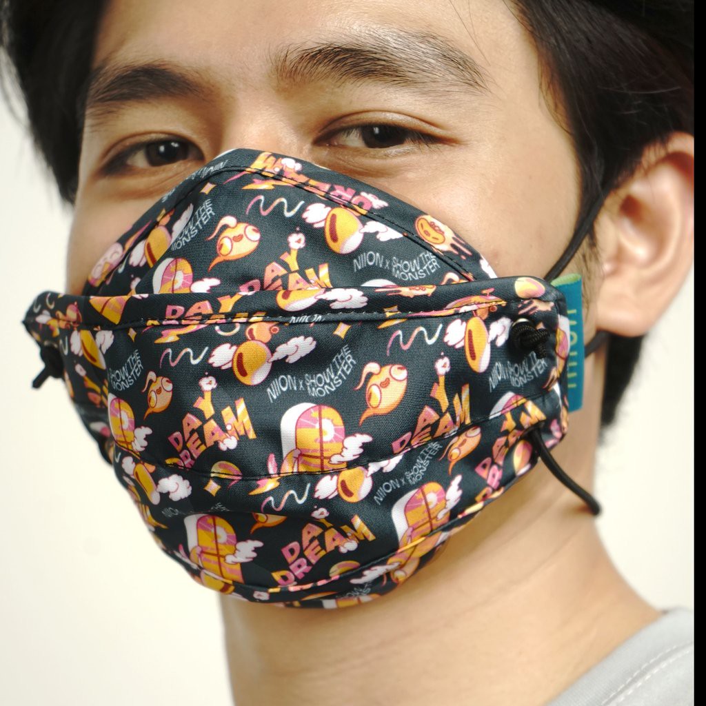 NIION X SHOW THE MONSTER Halpa Day Dreaming Coral Masker Non Medis