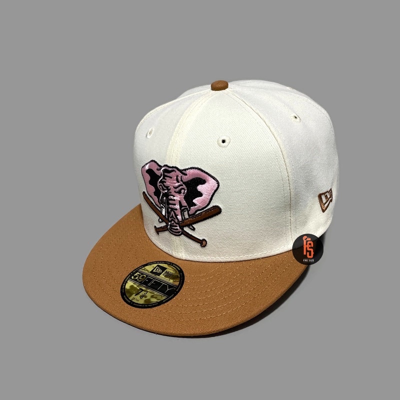 TOPI NEW ERA ORIGINAL 5950 40 YEARS OAKLAND ATHLETICS CHROME BROWN UV PINK