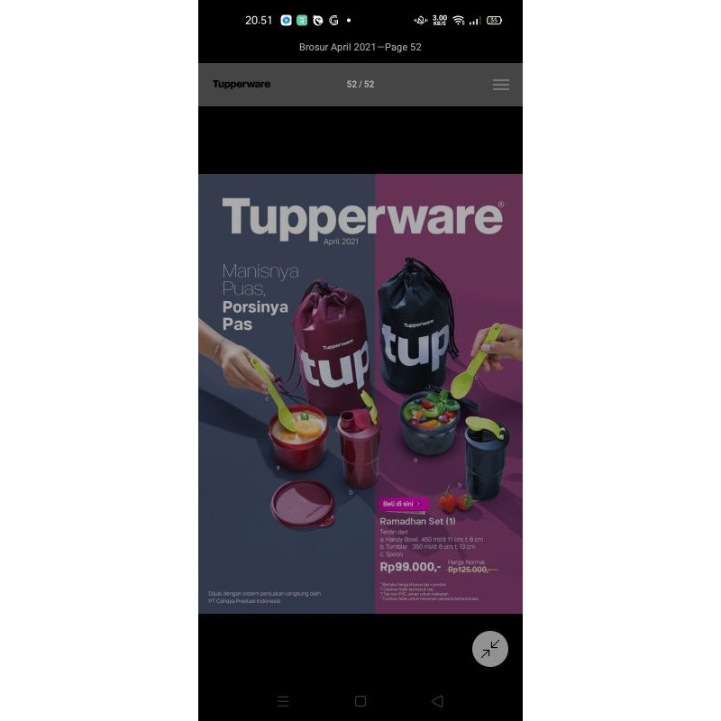 Ramadhan set Tupperware