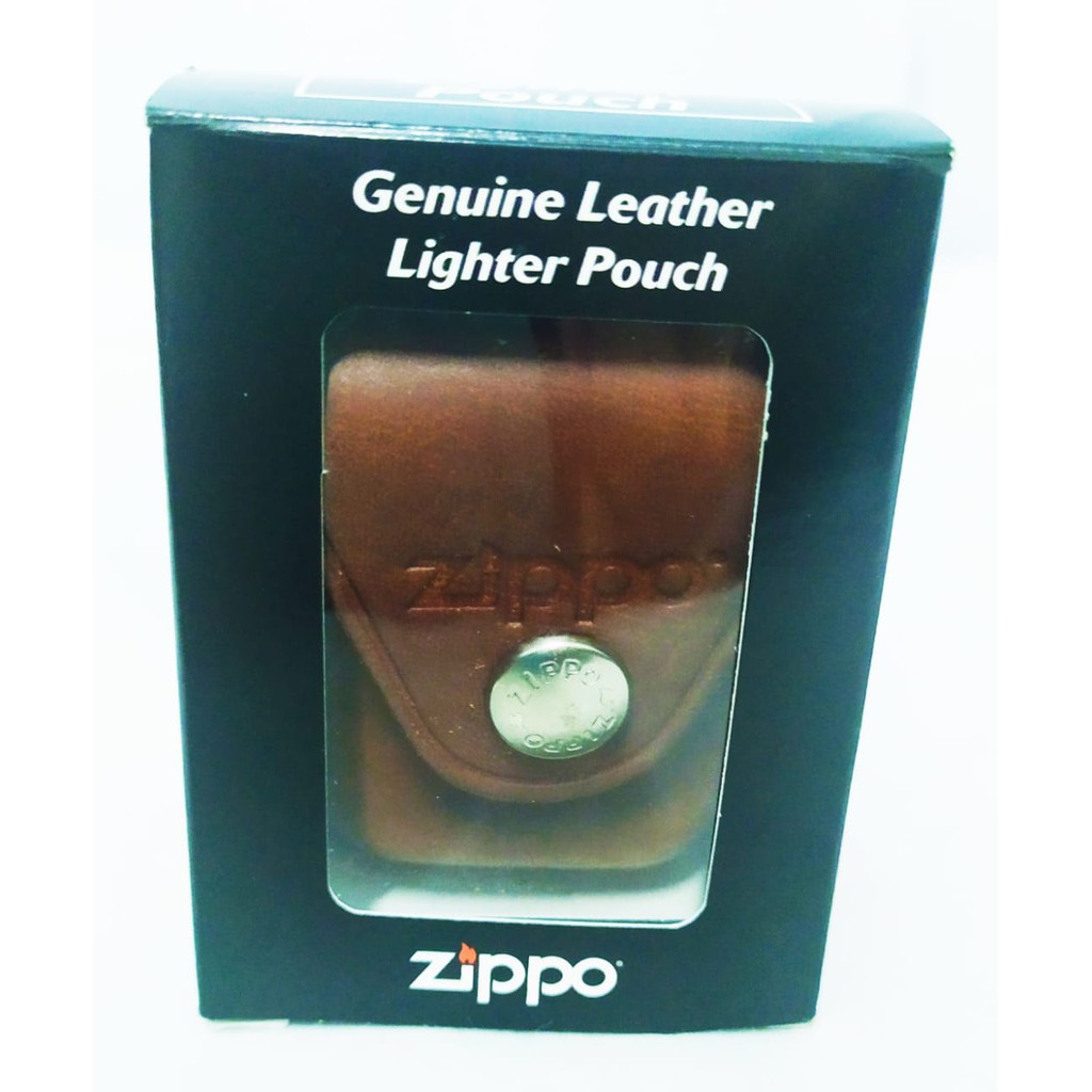 Zippo Original Brown Lighter Pouch Clip sarung kulit zippo