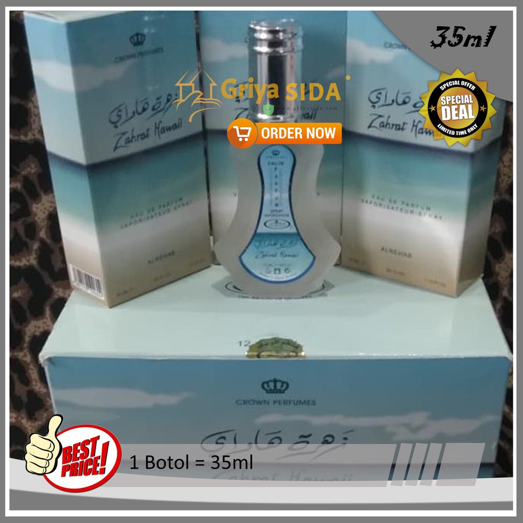 Parfum al rehab zahrat hawaii 35ml original minyak wangi alrehab spray PROMO!