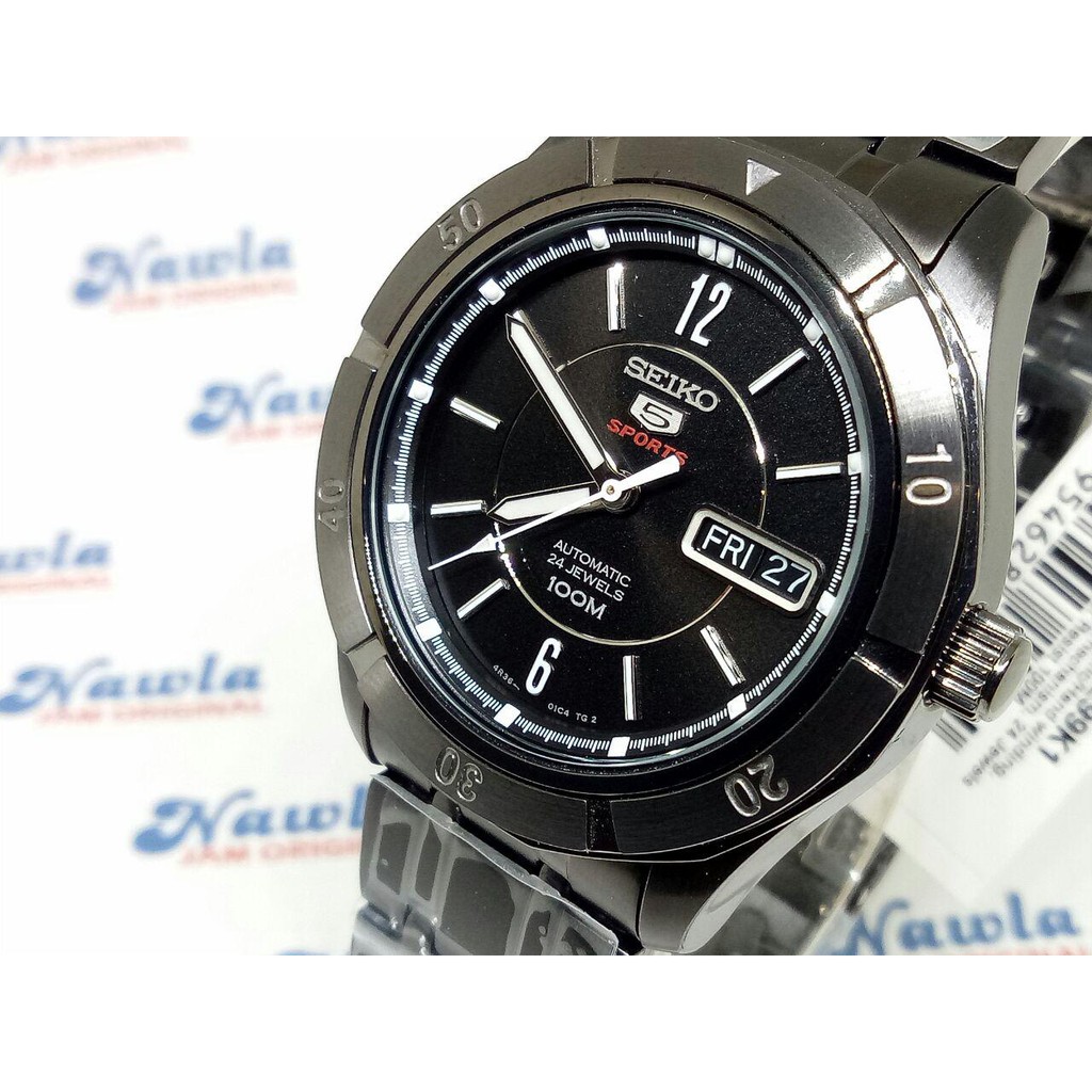 Seiko 5 Sports Mens SRP299K1 Automatic Black | Jam Pria SRP299