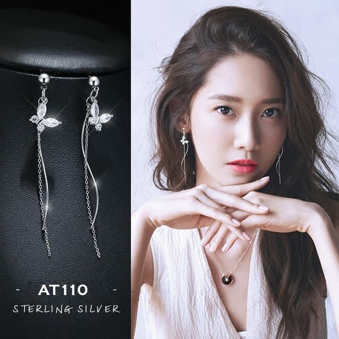 Anting Import Korea Model Panjang Bulat SWAN Diamond