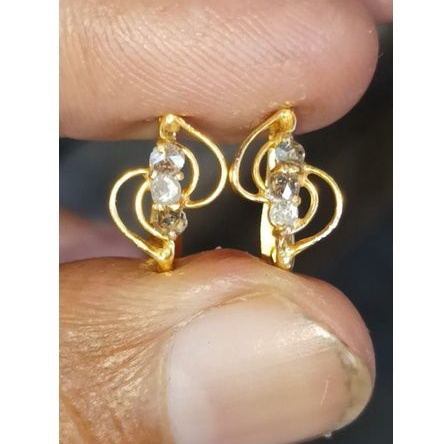 Anting Emas Berlian Banjar cantik dan elegan for lady model jepit (code SB9805)