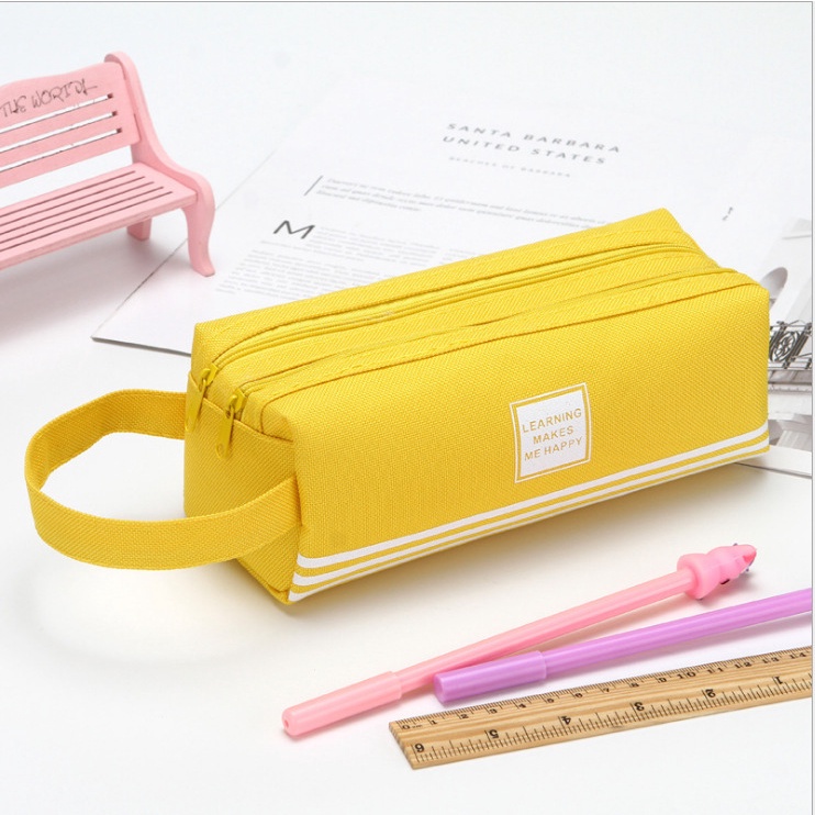 Kotak Pensil Dan Stationery Dual Zipper / Dompet Pensil 2 Pouch