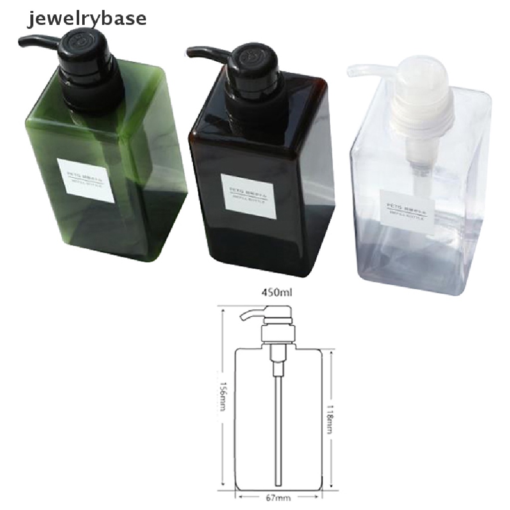 Botol Dispenser Sampo Sabun Cair Lotion Badan Ukuran 450ml Untuk Travel