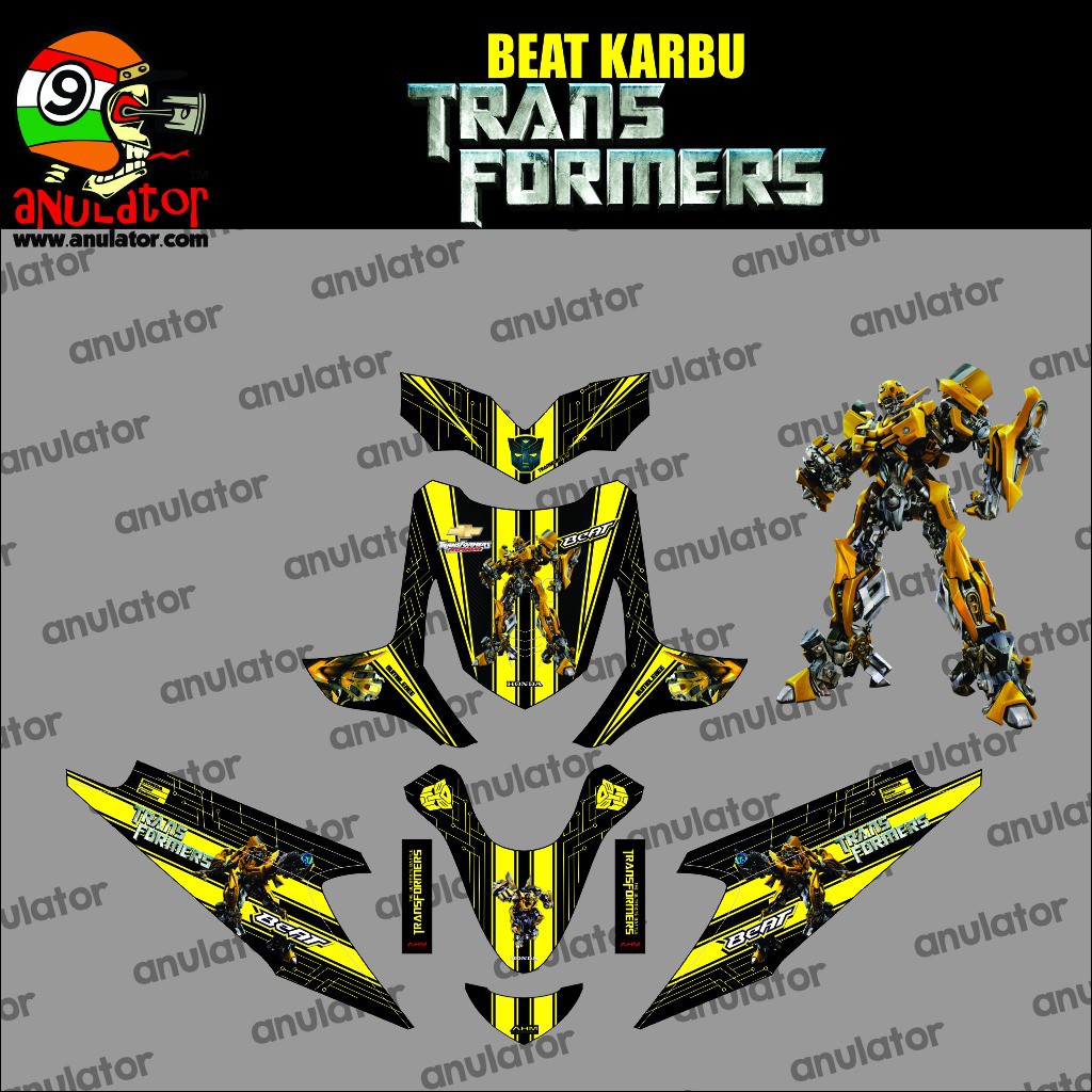 Sticker Striping Motor Stiker Honda Beat Karbu Transformers Spec B